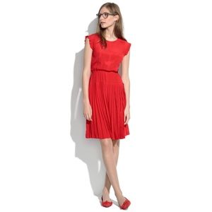 Rare (!) Madewell silk drop-pleat holiday dress